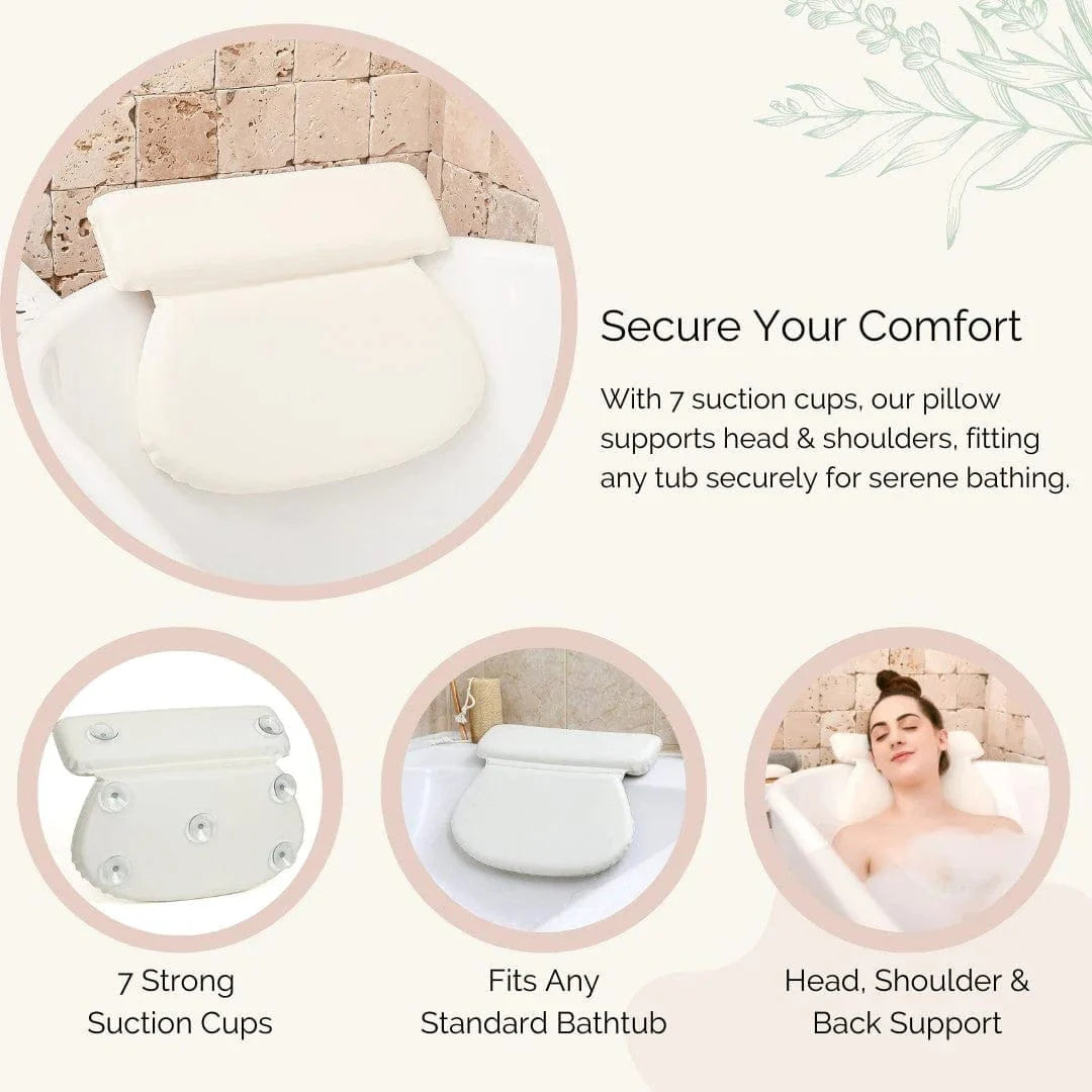 Bijou Bath Pillow and Bath Caddy Tray