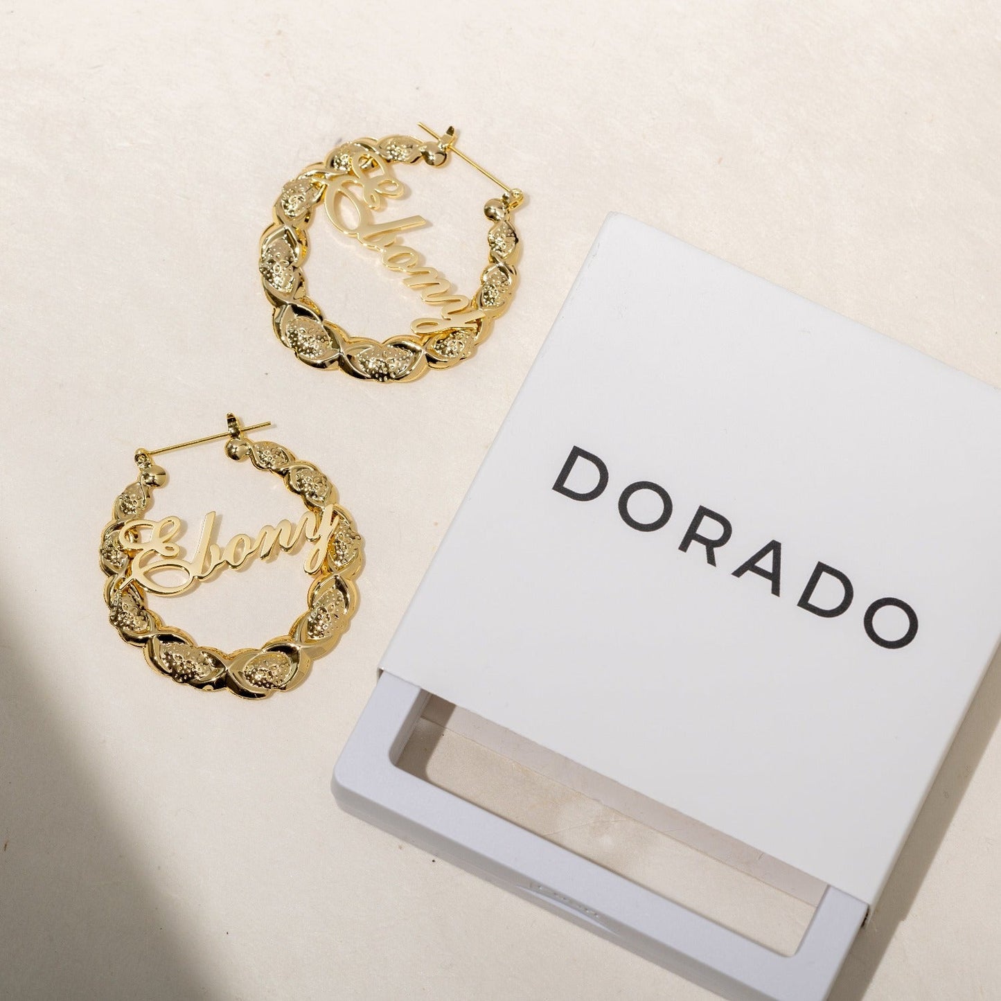 XOXO Name Hoop Earrings